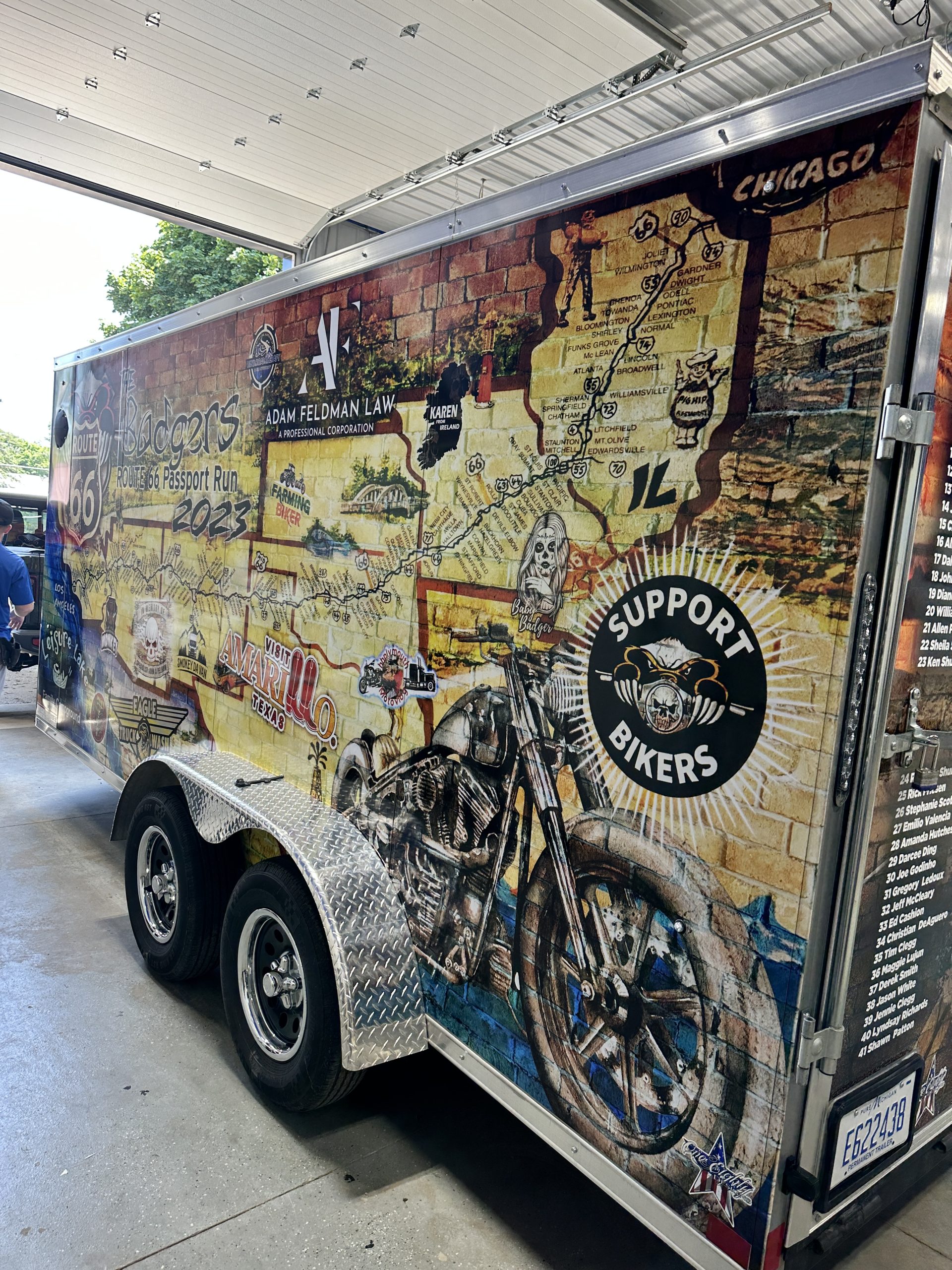 Route 66 Chase Trailer Passport Run Side of Trailer