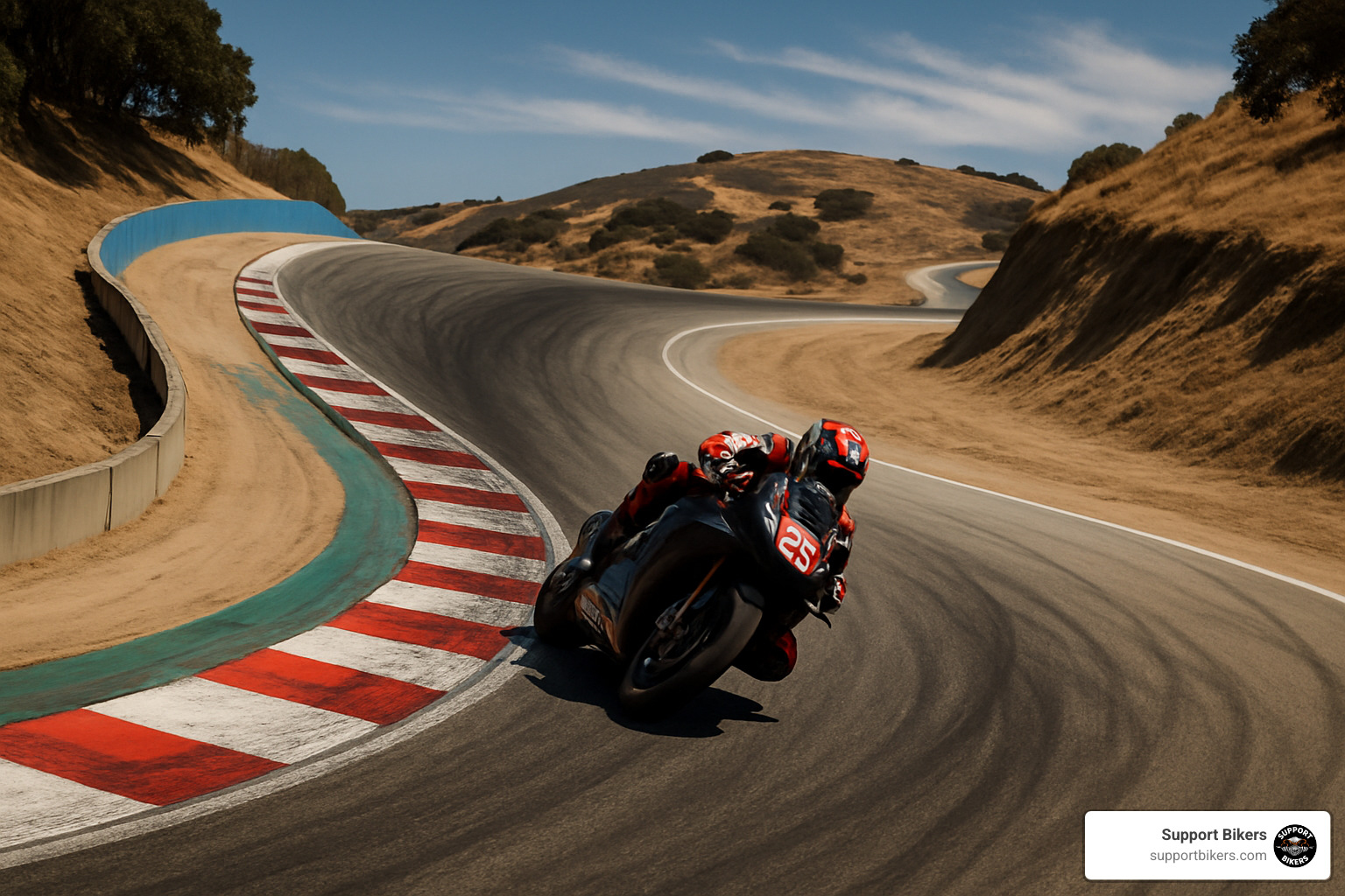 Laguna Seca Corkscrew turn - Motorcycle race tracks