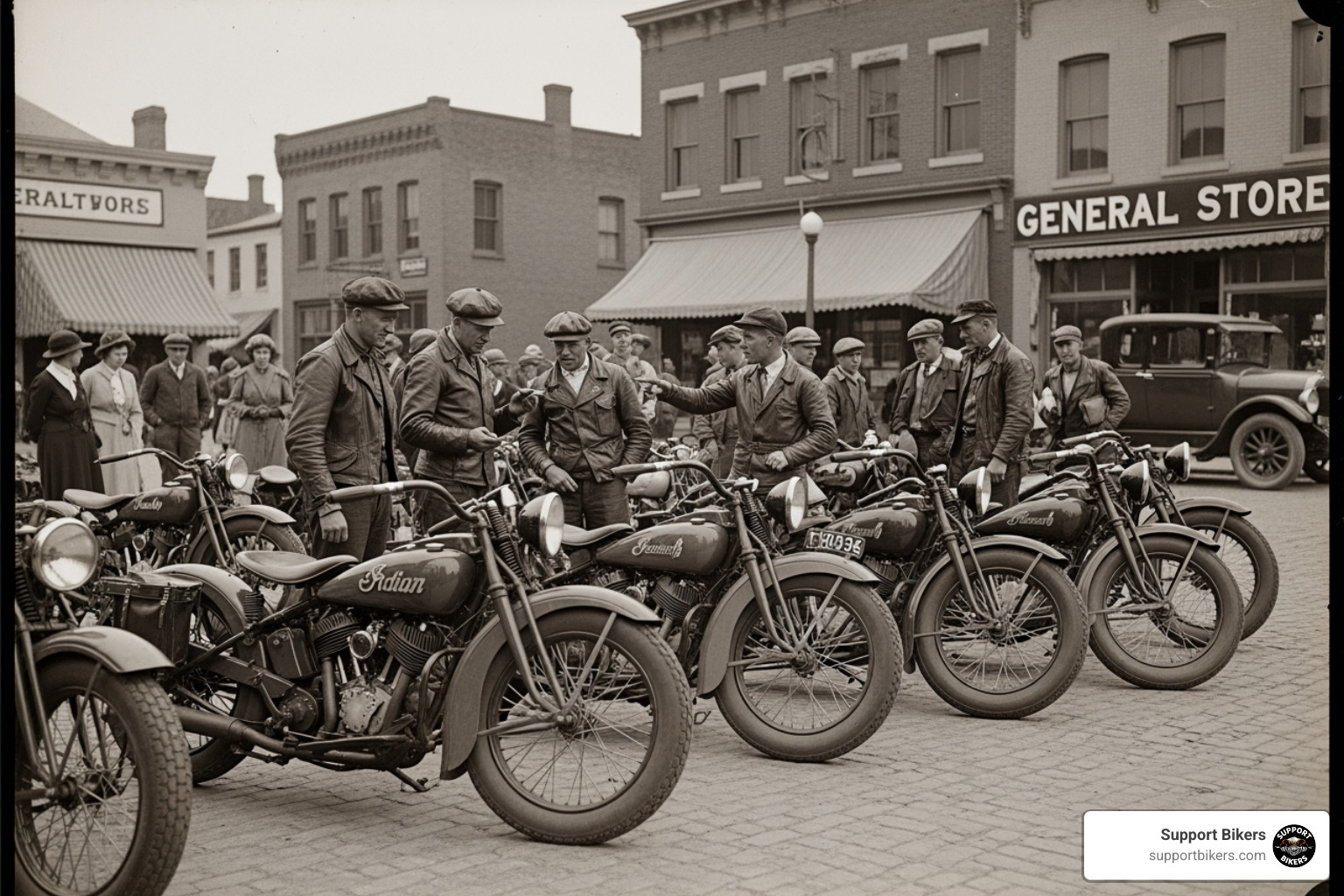 Vintage photo from an early Sturgis rally - Sturgis rally attendance