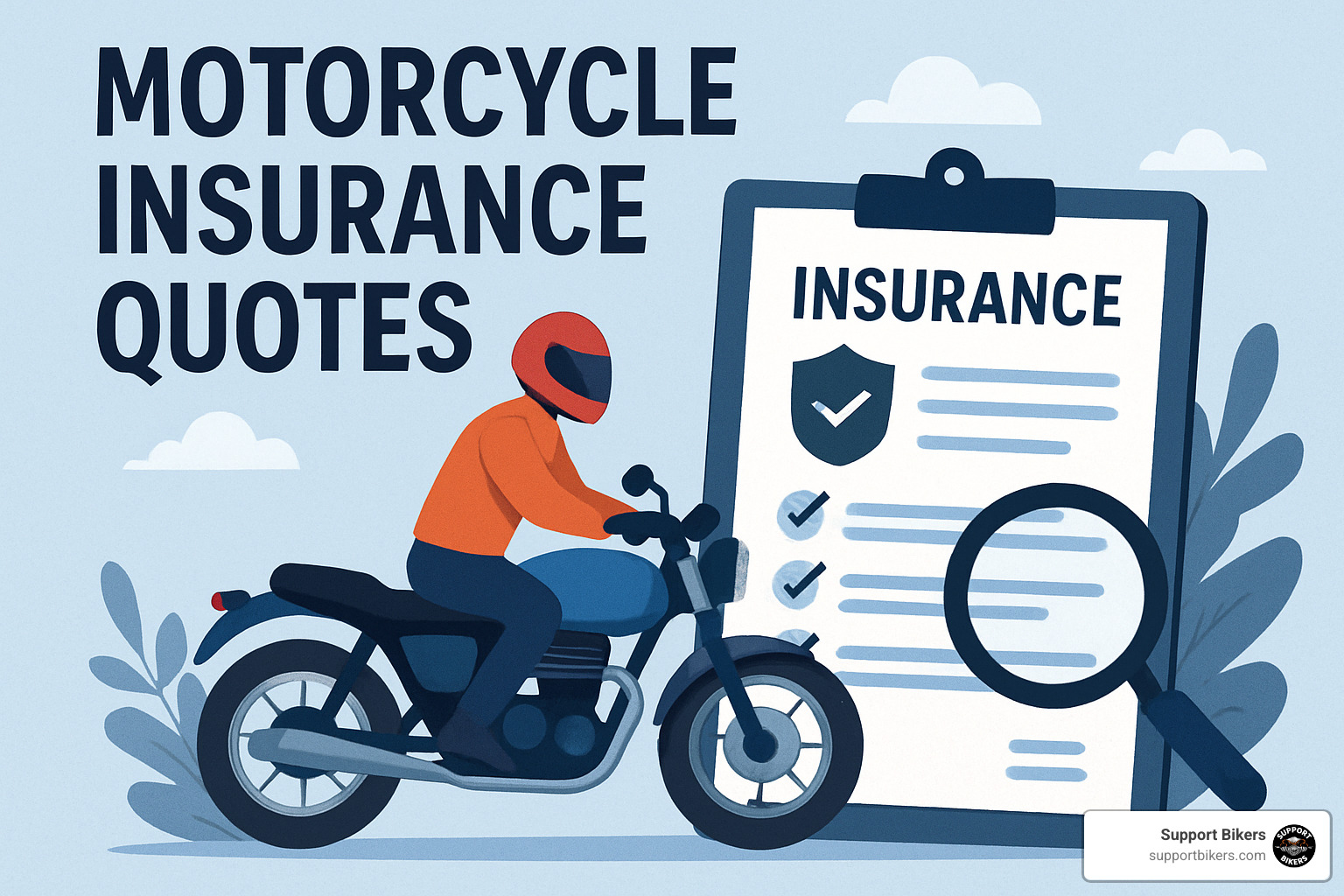 Person on laptop comparing different insurance quote web pages - Motorcycle insurance quotes