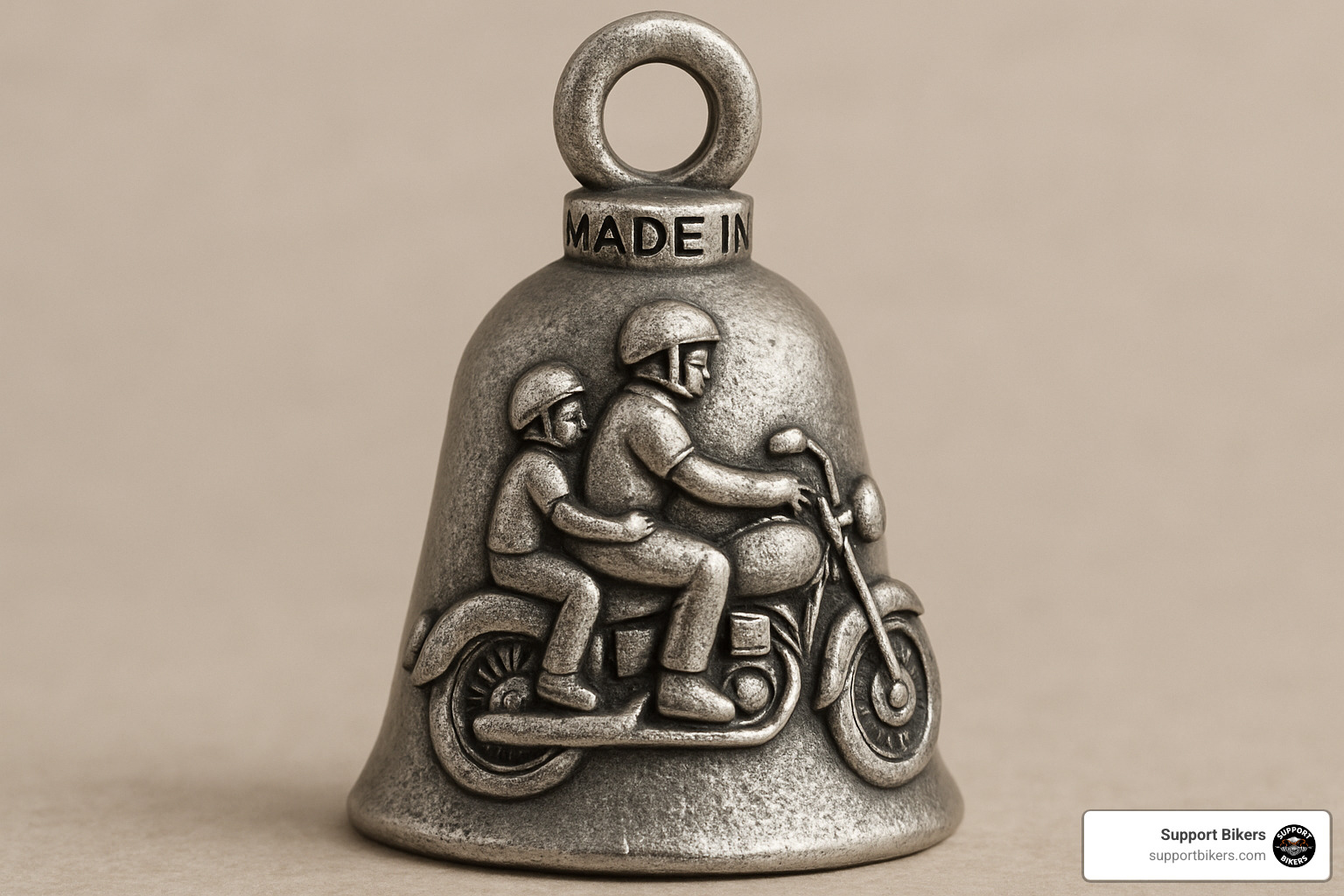 father-and-child motif bell - dad guardian bell