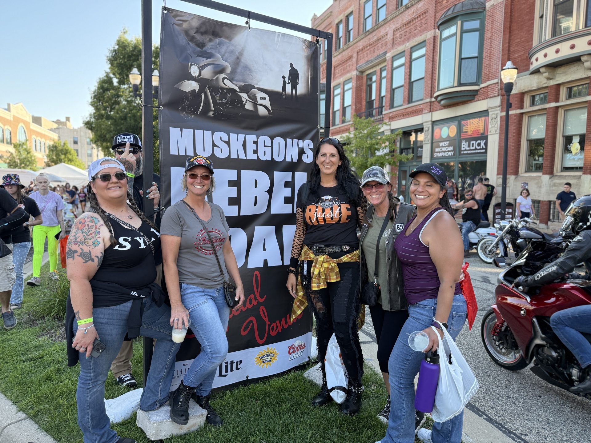 live music and crowds at Muskegon Bike Time - motorcycle events in michigan 2025