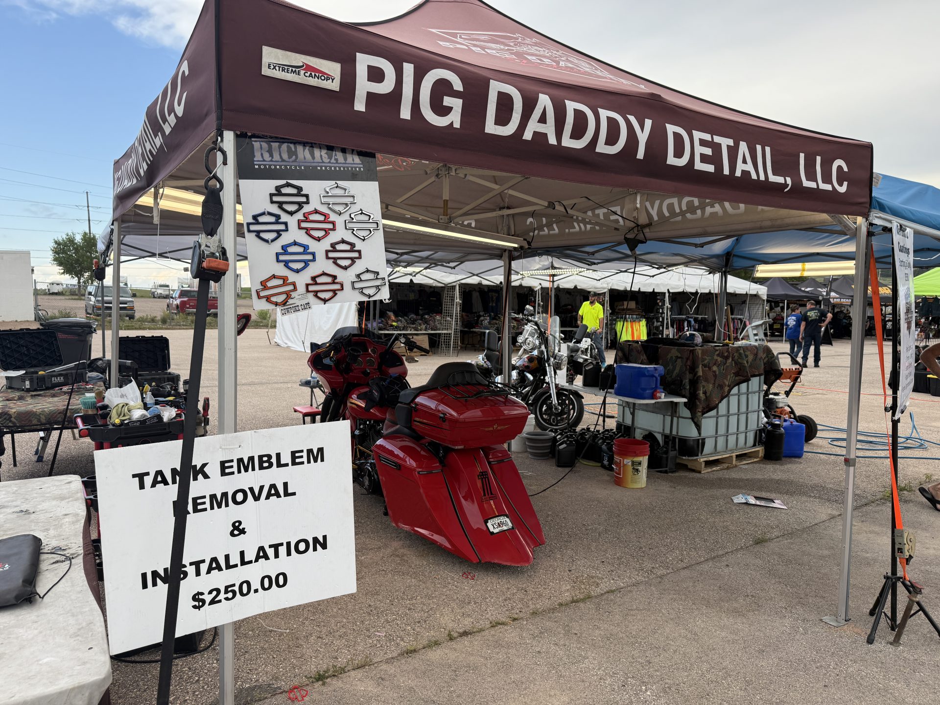 Busy vendor area in Sturgis - Sturgis rally attendance