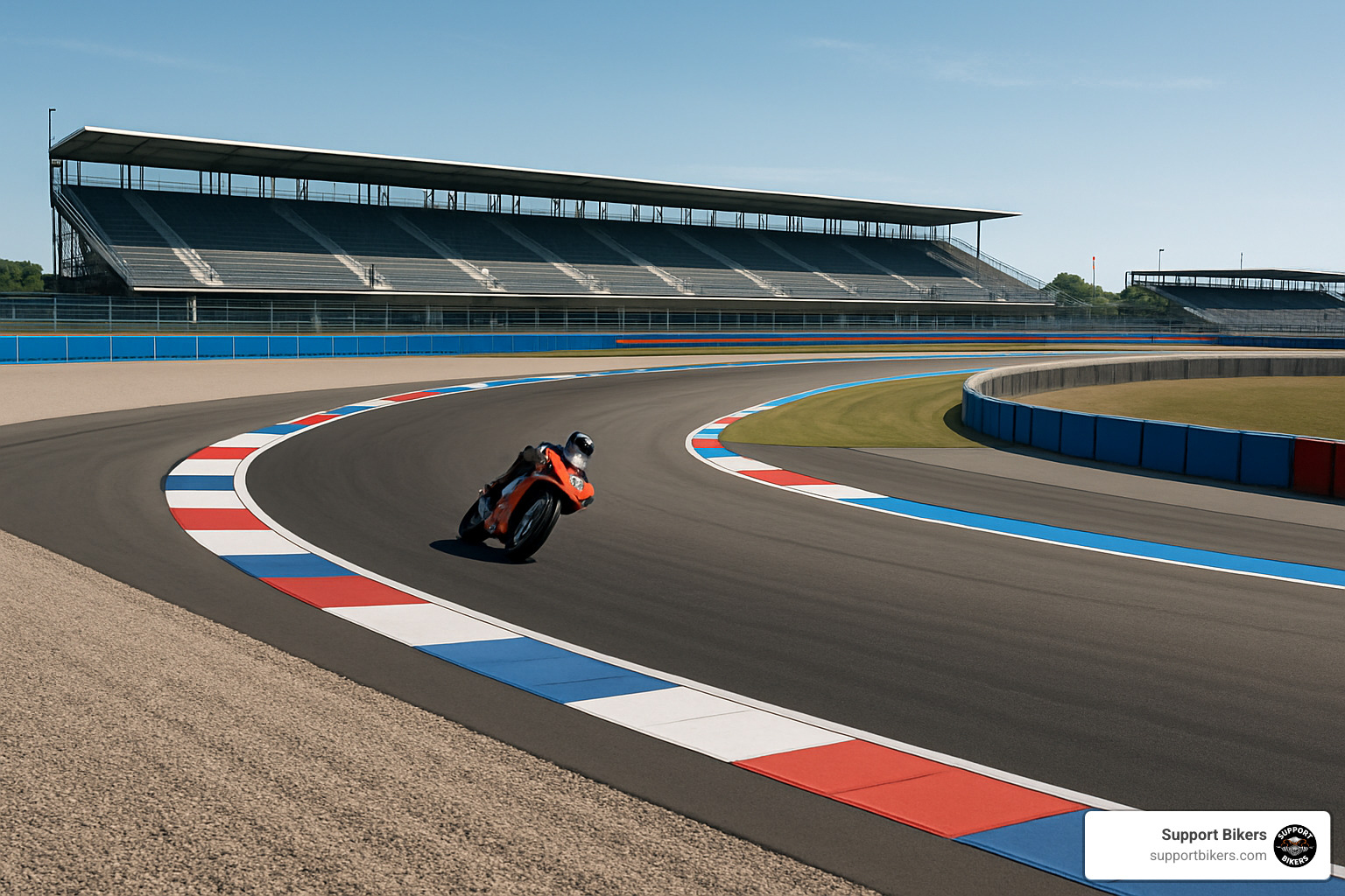 modern motorcycle race track with safety features - Motorcycle race tracks