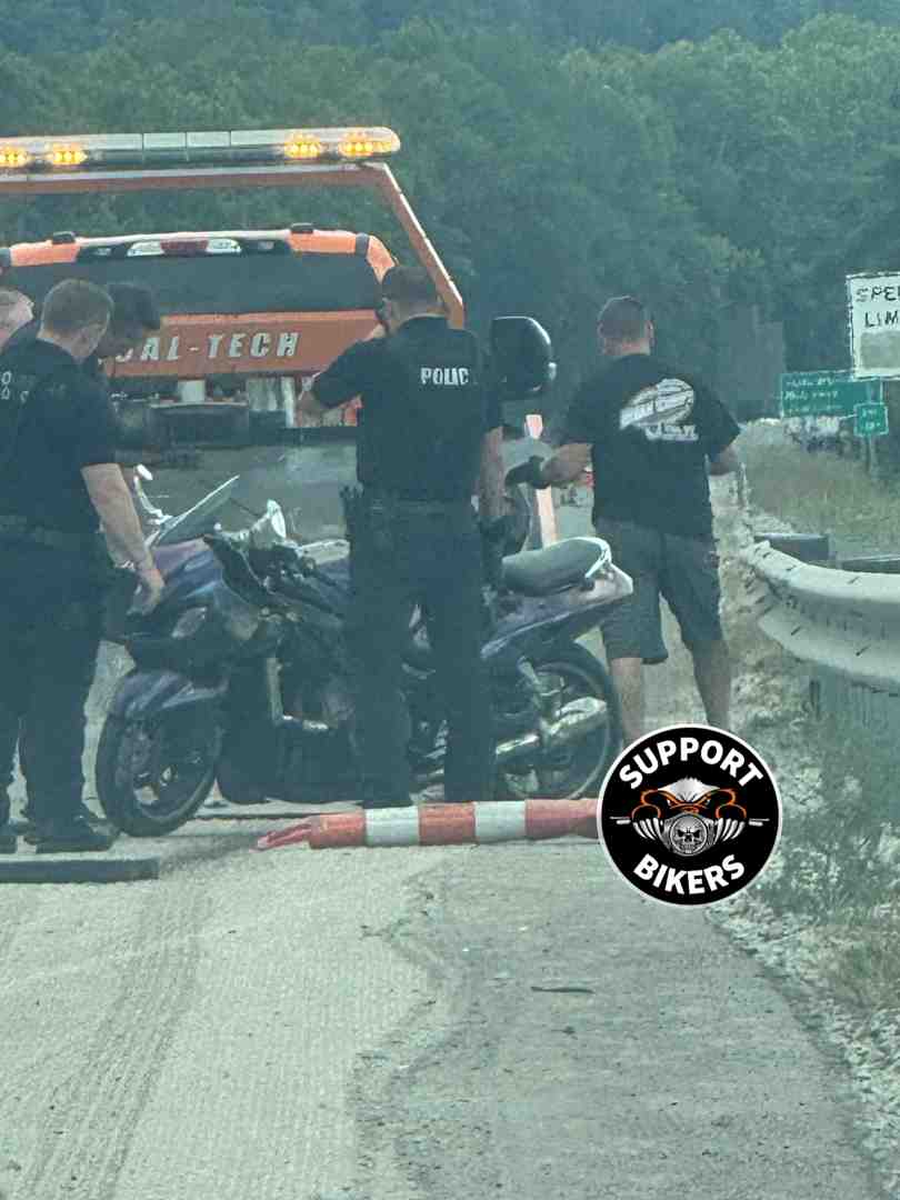 motorcycle accident scene with emergency services present - how injury claims help innocent victims of a motorcycle accident