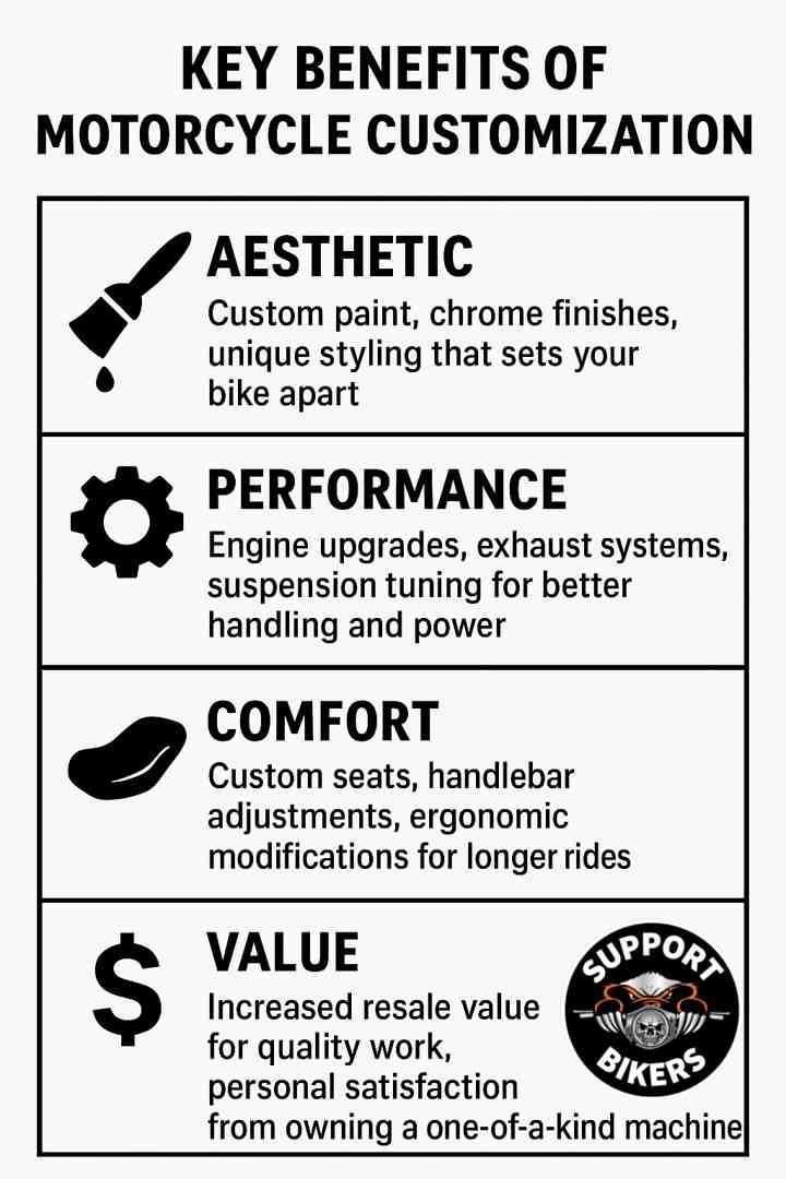 Infographic motorcycle customization 