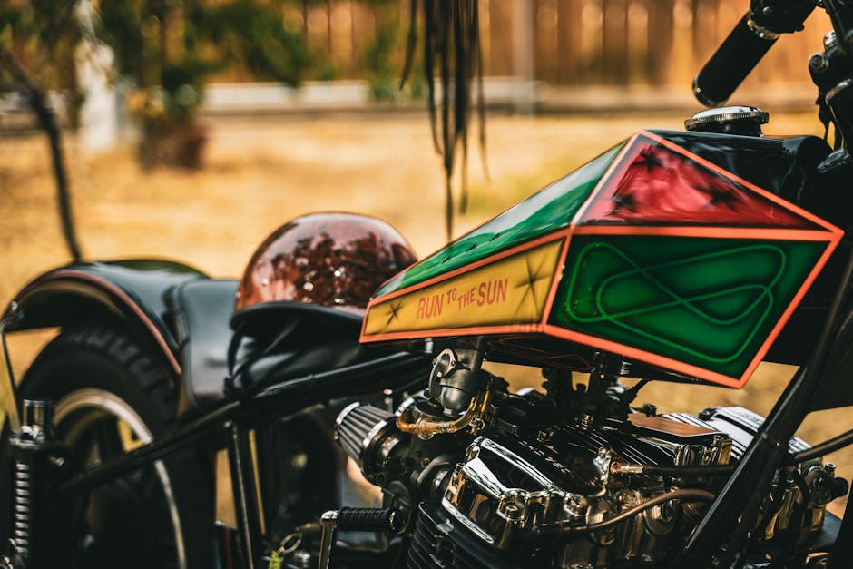 custom paint job on chopper gas tank - custom chopper build