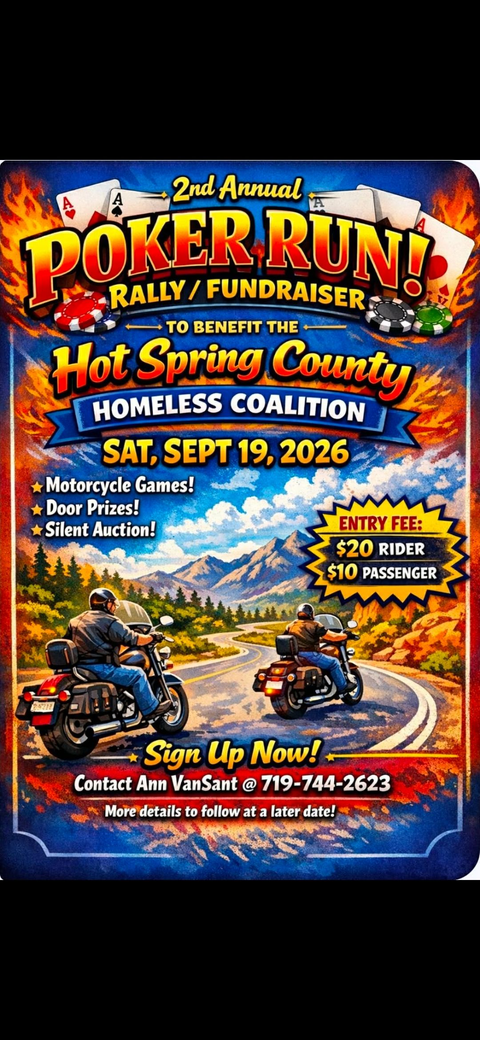 2nd Annual Poker Run Rally Fundraiser for Hot Spring County Homeless Coalition 2