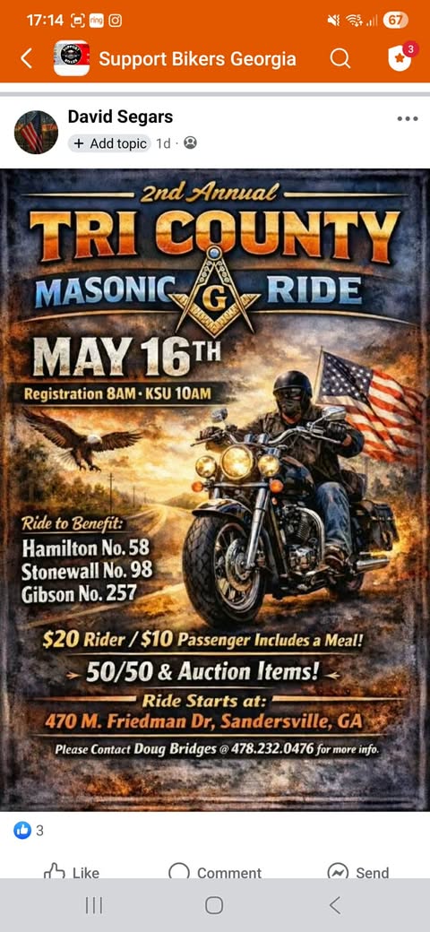 2nd Annual Tri County Masonic Ride 1