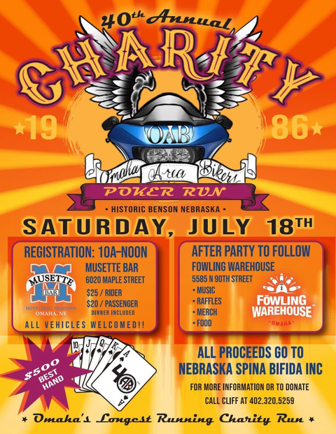 40th Annual Charity Omaha Area Bikers Poker Run 1