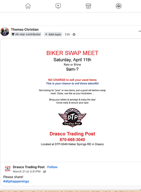 Biker Swap Meet at Drasco Trading Post 1