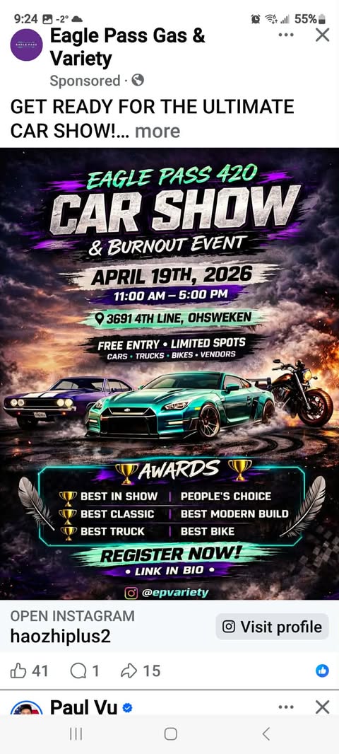 Eagle Pass 420 Car Show Burnout Event 2