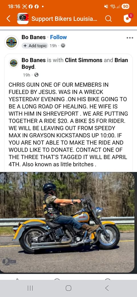 Healing Ride for Chris Guin 1