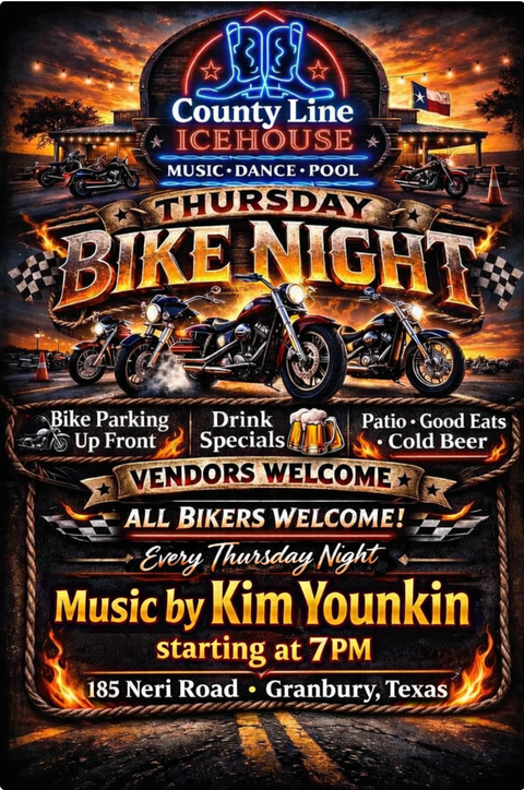 Thursday Bike Night at County Line Icehouse 1