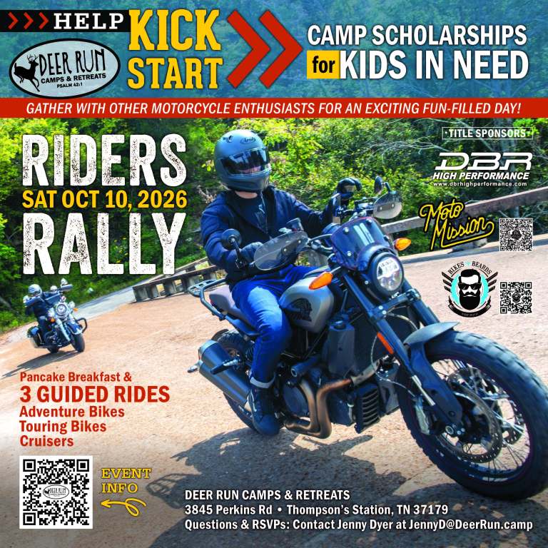2026 DeerRun RidersRally Poster Oct10 768x768