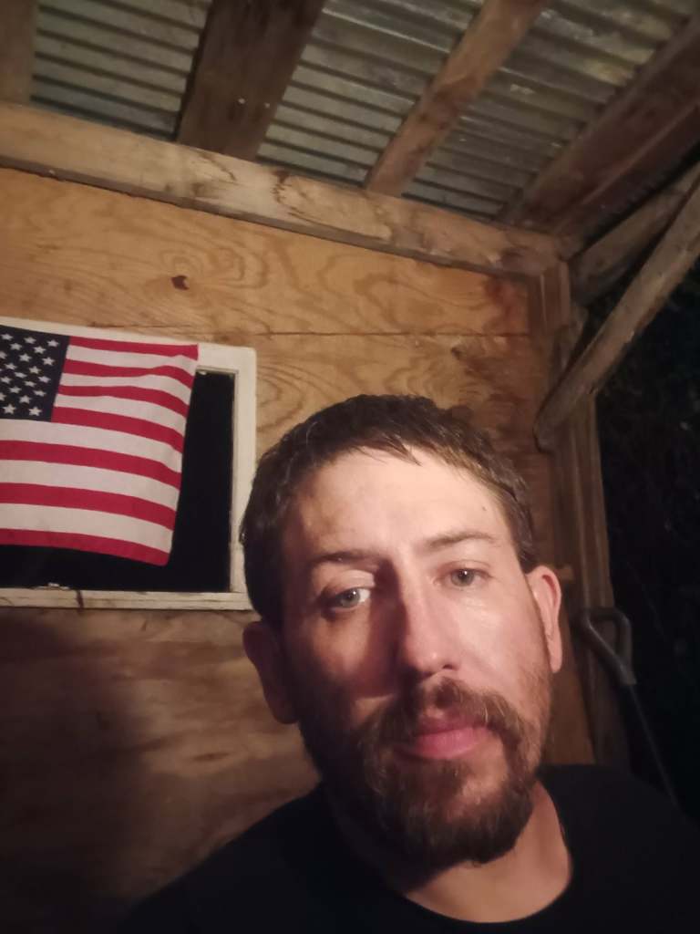 Tommy sitting in his Man Cave 768x1024